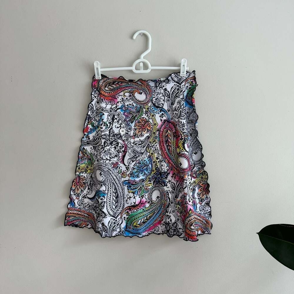 Haystacks Paisley Park Switchstacks Reversible Bias Skirt Lettuce Hem